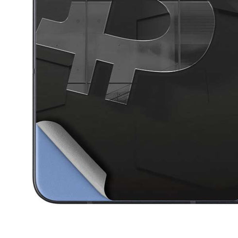 Bitcoin Textured Logo Galaxy Z Fold5 5G Skin