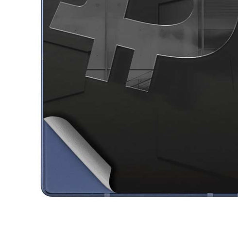Bitcoin Textured Logo Galaxy Z Fold6 Skin