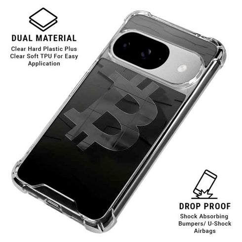 Bitcoin Textured Logo Google Pixel 10 Clear Case