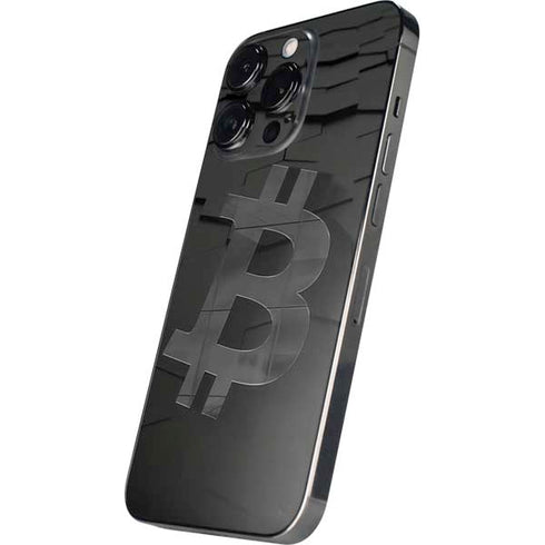 Bitcoin Textured Logo iPhone 15 Pro Max Skin