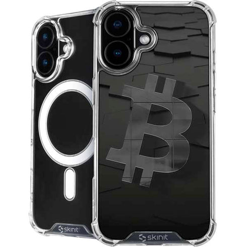 Bitcoin Textured Logo iPhone 16 Plus MagSafe Case