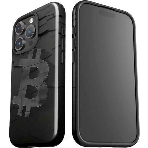 Bitcoin Textured Logo iPhone 16 Pro Impact Case