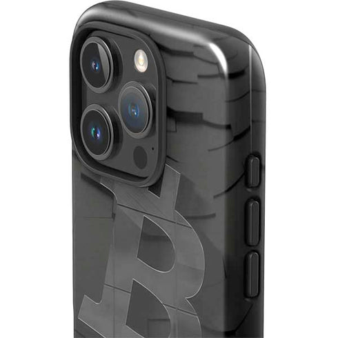 Bitcoin Textured Logo iPhone 16 Pro Max Impact Case