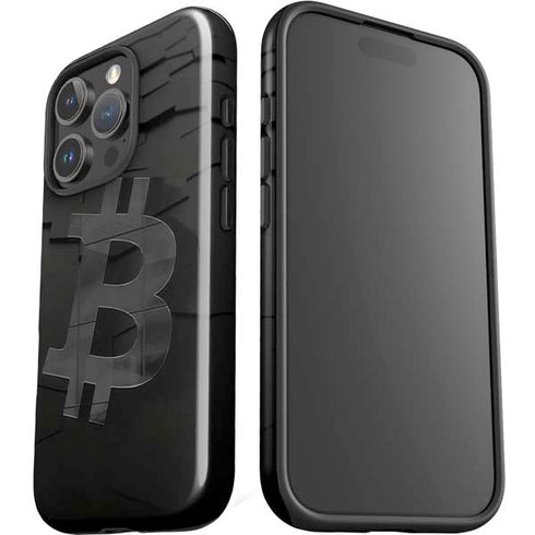 Bitcoin Textured Logo iPhone 16 Pro Max Impact Case