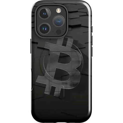 Bitcoin Textured Logo iPhone 16 Pro Max Magsafe Impact Case