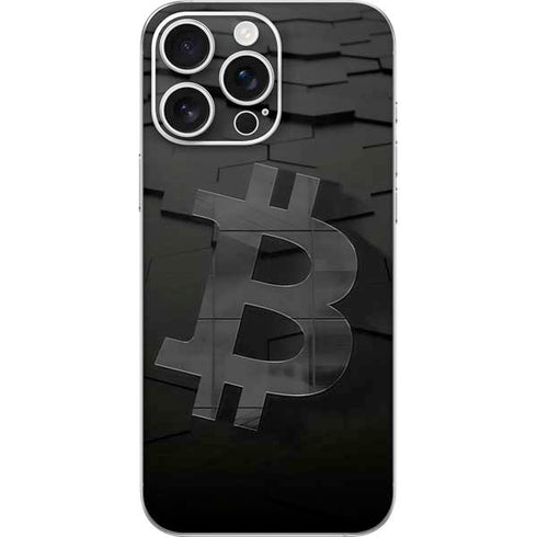 Bitcoin Textured Logo iPhone 16 Pro Max Skin