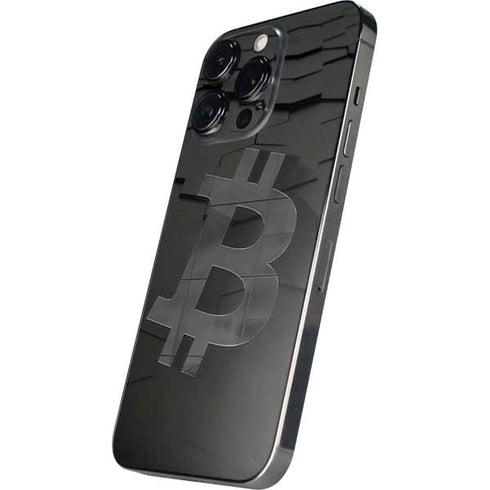Bitcoin Textured Logo iPhone 16 Pro Skin