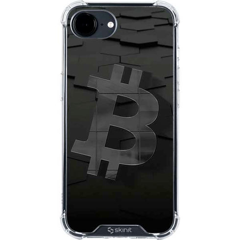 Bitcoin Textured Logo iPhone 16e Clear Case