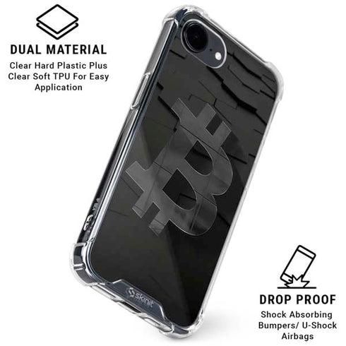Bitcoin Textured Logo iPhone 16e Clear Case