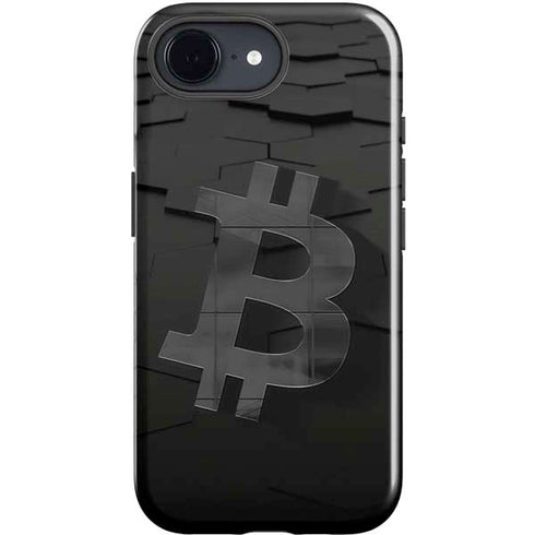 Bitcoin Textured Logo iPhone 16e Impact Case