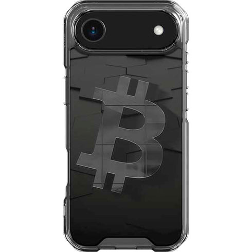 Bitcoin Textured Logo iPhone 17 Air Clear Case