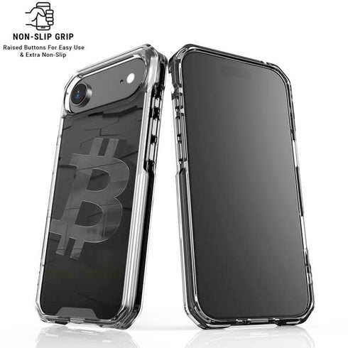 Bitcoin Textured Logo iPhone 17 Air Clear Case