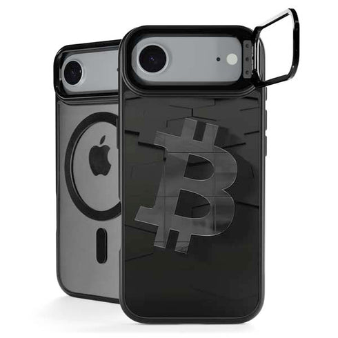 Bitcoin Textured Logo iPhone 17 Air Kickstand Case