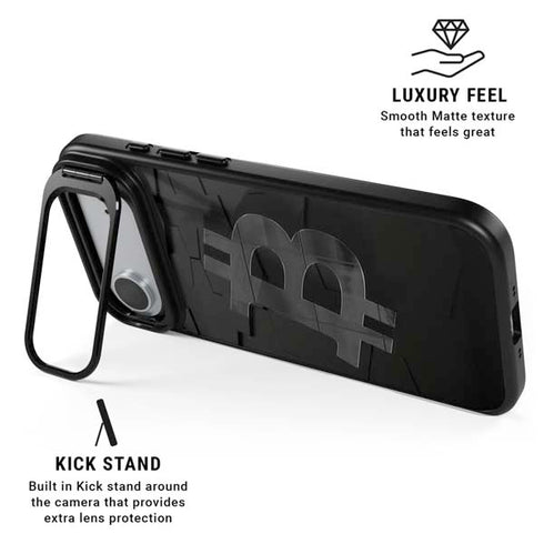 Bitcoin Textured Logo iPhone 17 Air Kickstand Case