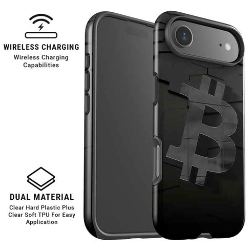 Bitcoin Textured Logo iPhone 17 Air Magsafe Impact Case