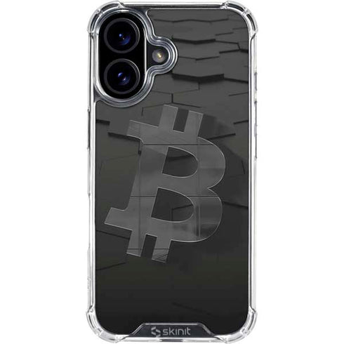 Bitcoin Textured Logo iPhone 17 Clear Case