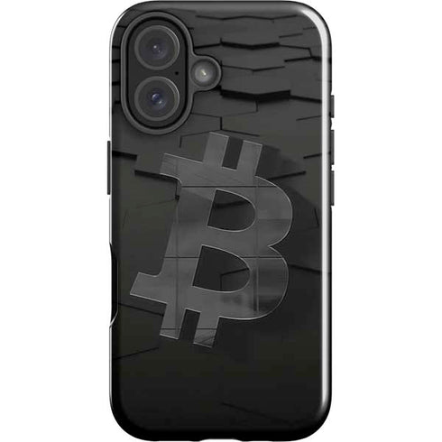 Bitcoin Textured Logo iPhone 17 Impact Case
