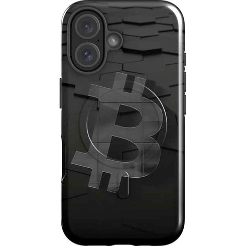 Bitcoin Textured Logo iPhone 17 Magsafe Impact Case