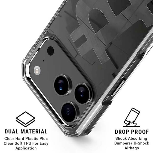 Bitcoin Textured Logo iPhone 17 Pro Clear Case