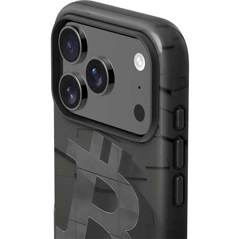 Bitcoin Textured Logo iPhone 17 Pro Impact Case