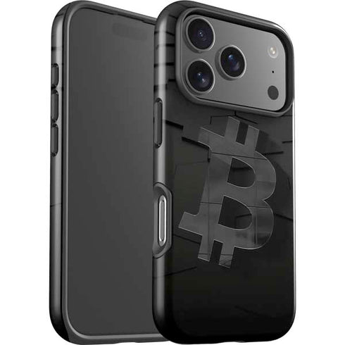 Bitcoin Textured Logo iPhone 17 Pro Impact Case