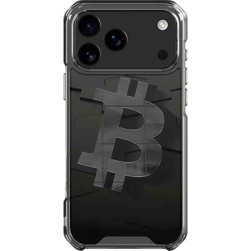 Bitcoin Textured Logo iPhone 17 Pro Max Clear Case