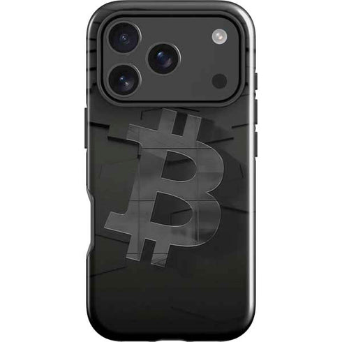 Bitcoin Textured Logo iPhone 17 Pro Max Impact Case