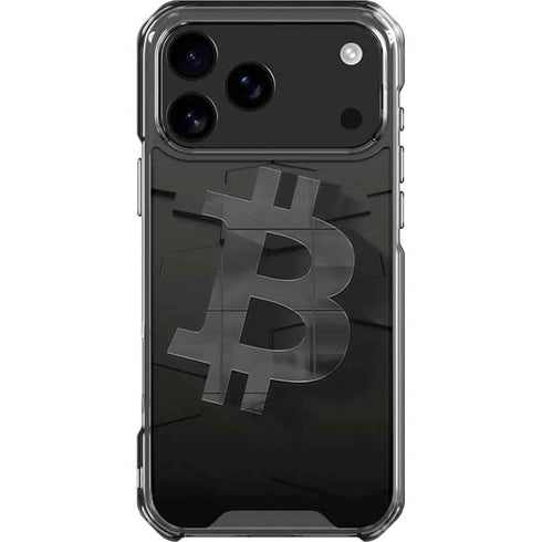 Bitcoin Textured Logo iPhone 18 Pro Max Clear Case