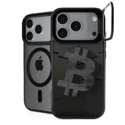 Bitcoin Textured Logo iPhone 18 Pro Max Kickstand Case
