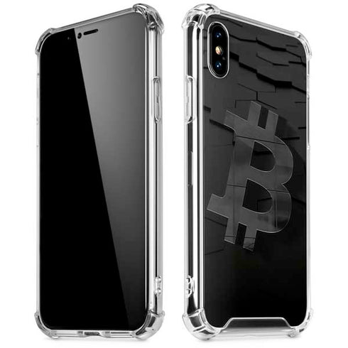 Bitcoin Textured Logo iPhone X/XS Clear Case