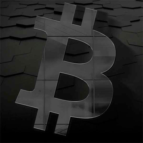 Bitcoin Textured Logo MacBook Skins