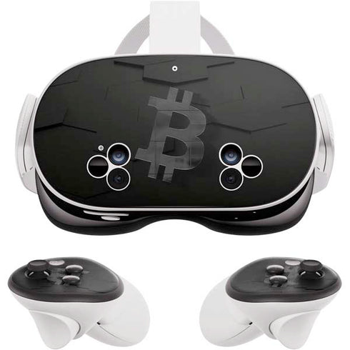 Bitcoin Textured Logo Meta Quest 3S Skin