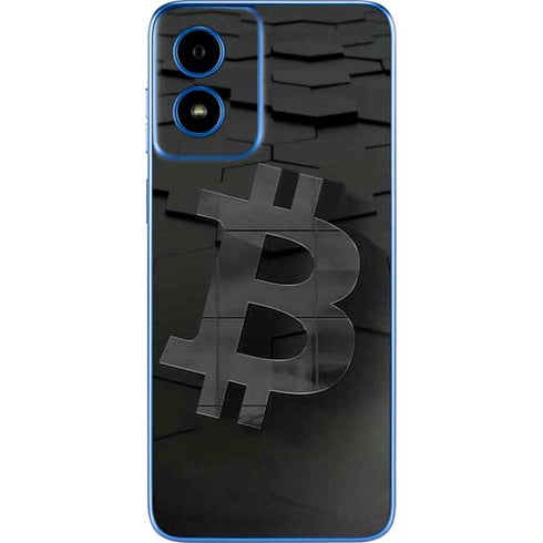 Bitcoin Textured Logo Moto G Play 4G (2024) Skin