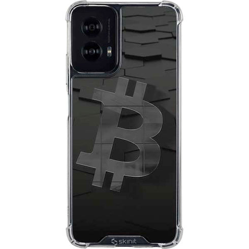 Bitcoin Textured Logo Moto G Power 5G (2024) Clear Case