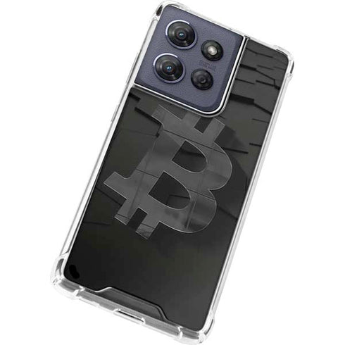 Bitcoin Textured Logo Moto G Power 5G (2025) Clear Case