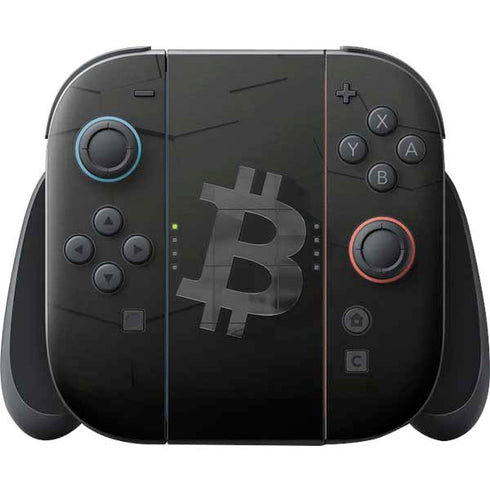 Bitcoin Textured Logo Nintendo Skins