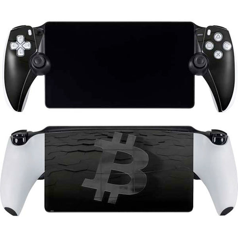 Bitcoin Textured Logo PlayStation Portal Remote Player Skin