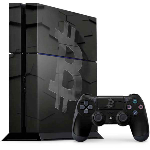 Bitcoin Textured Logo PlayStation PS4 Skins