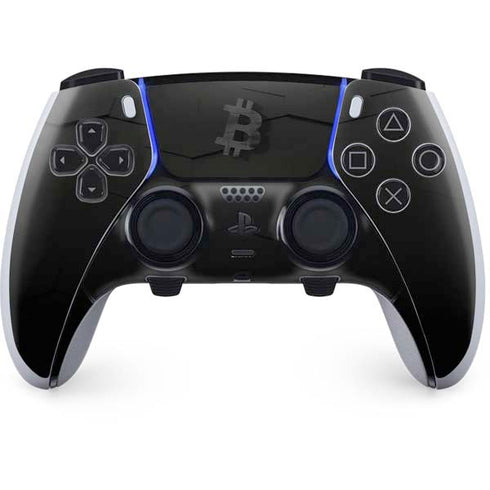 Bitcoin Textured Logo PS5 DualSense Edge Pro Controller Skin