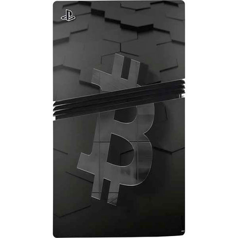 Bitcoin Textured Logo PS5 Pro Bundle Skin