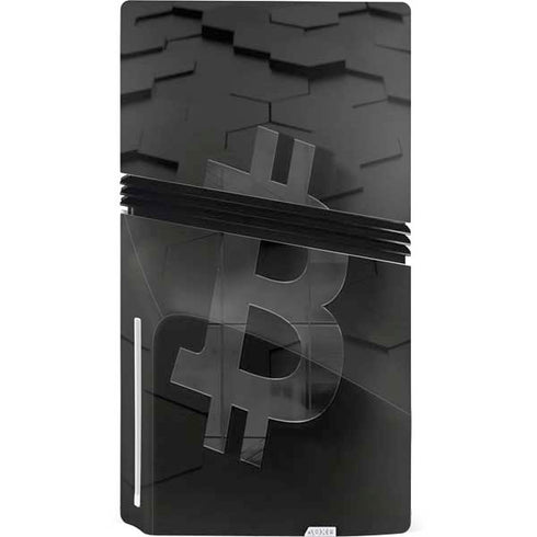 Bitcoin Textured Logo PS5 Pro Disk Bundle Skin