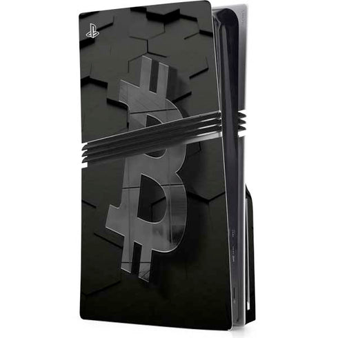 Bitcoin Textured Logo PlayStation PS5 Skins