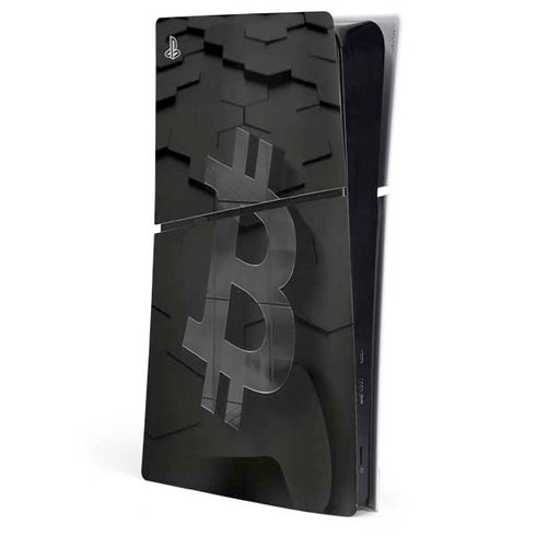 Bitcoin Textured Logo PlayStation PS5 Skins