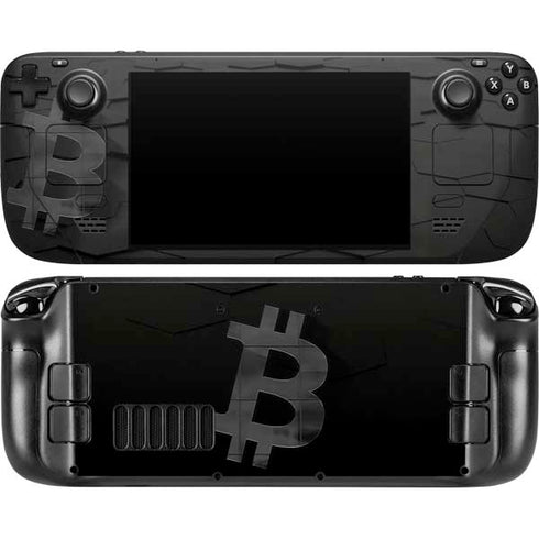 Bitcoin Textured Logo Steam Deck Handheld Gaming Computer OLED Skin