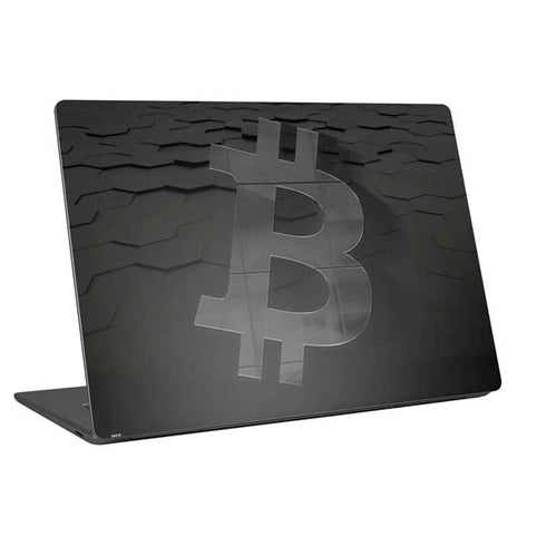 Bitcoin Textured Logo Laptop Skins