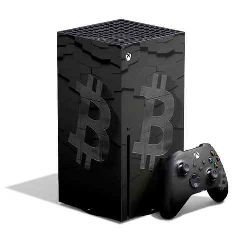 Bitcoin Textured Logo Xbox Series X Bundle Skin