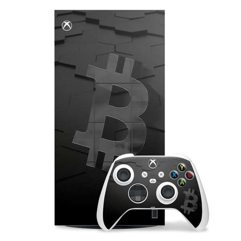 Bitcoin Textured Logo Xbox Series X Skins