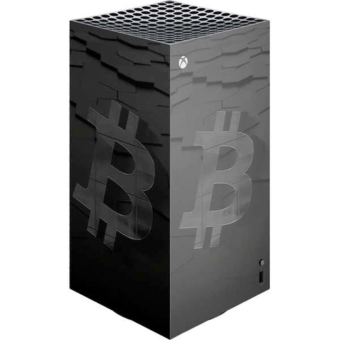 Bitcoin Textured Logo XBox Series X Digital Edition Console Skin