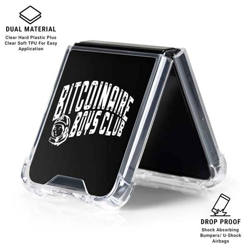 Bitcoinaire Boys Club Galaxy Z Flip6 Clear Case