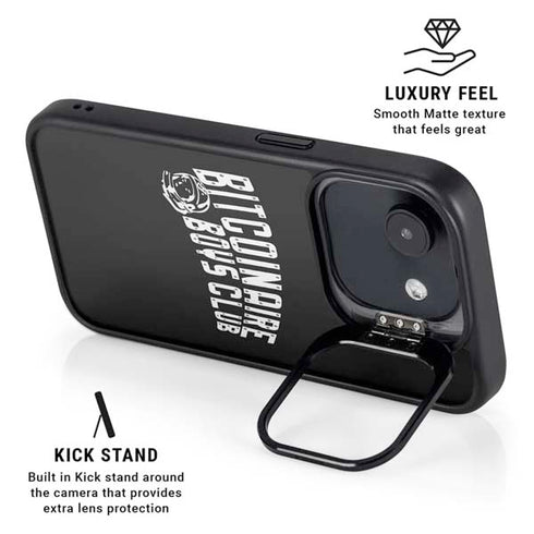 Bitcoinaire Boys Club iPhone 16e Kickstand Case
